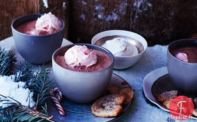 Affogato Chaud au Cacao avec Glace à la Menthe Poivrée