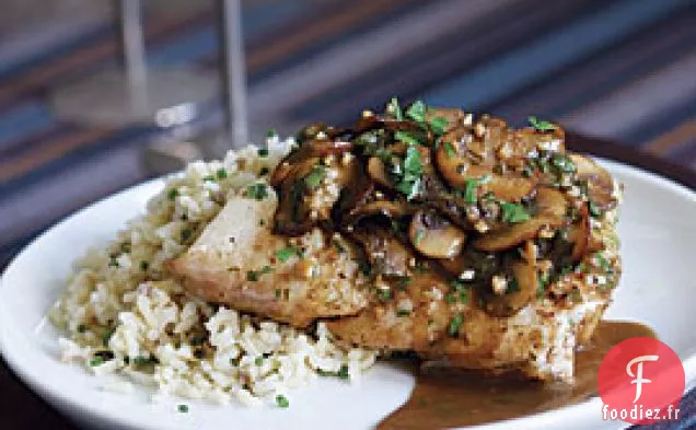 Morue Aux Champignons, Ail Et Vermouth