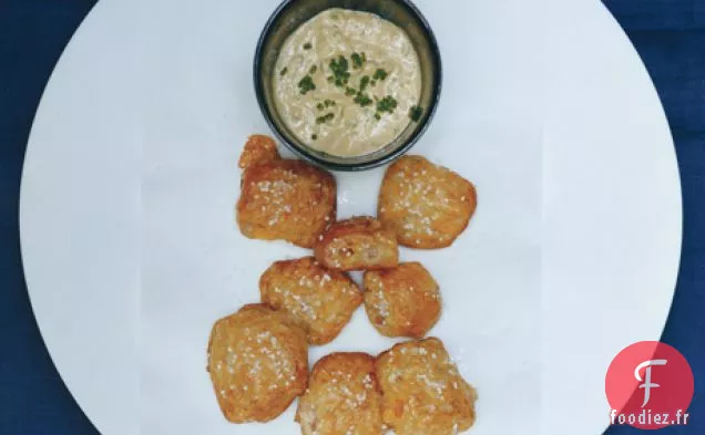 Bouchées de Bretzel au Jambon de Campagne et au Cheddar avec Moutarde Jalapeño