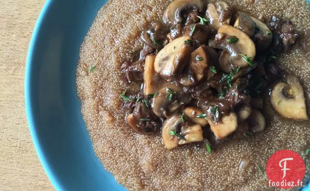 Risotto À L'Amarante Aux Champignons