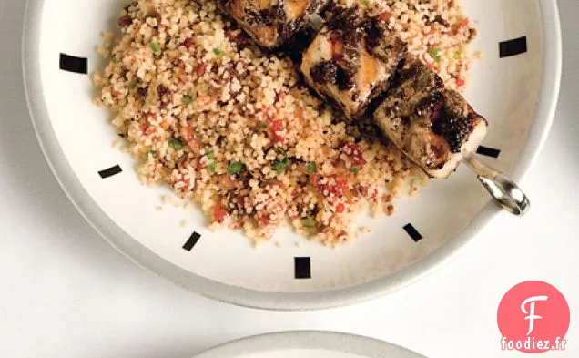 Brochettes de Mahi-Mahi à la Tapenade et au Couscous