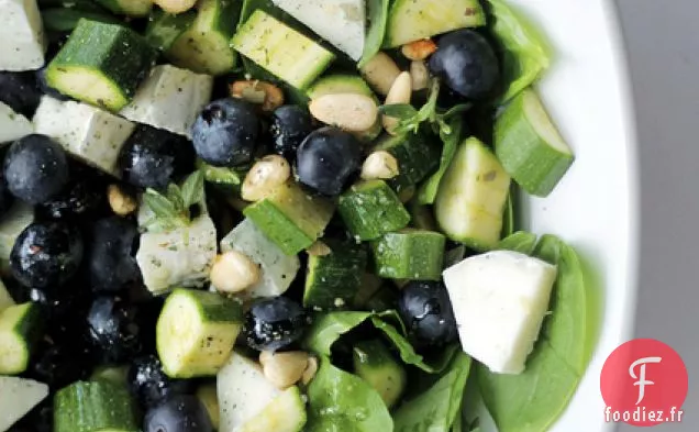 Myrtilles, Fromage De Chèvre Et Épinards