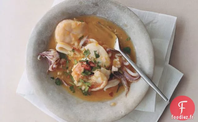 Ceviche de Pétoncles, Crevettes et Calmars