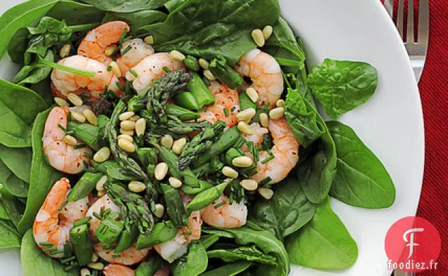 Crevettes, Asperges Et Épinards