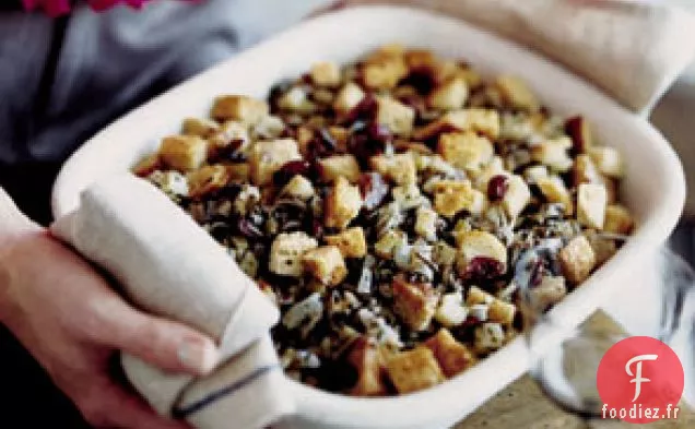 Farce au Riz Sauvage, aux Pommes et aux Canneberges Séchées