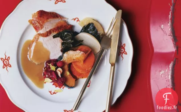 Dinde Rôtie avec Sauce à la Crème