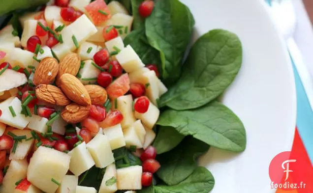 Fromage Manchego, Pomme Et Petits Épinards