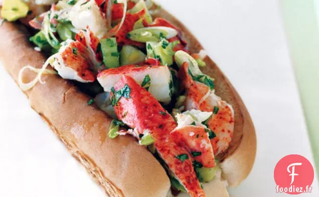 Rouleaux de Homard avec Vinaigrette au Citron et Beurre à l'Ail