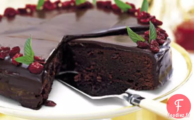 Torte au Chocolat et aux Canneberges