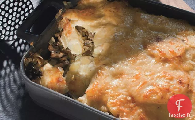 Gratin de Pommes de Terre aux Champignons et au Gruyère
