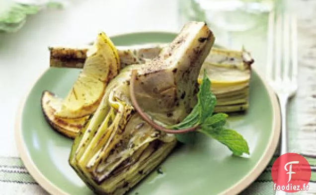 Artichauts grillés à l'Huile d'Olive, Citron et Menthe