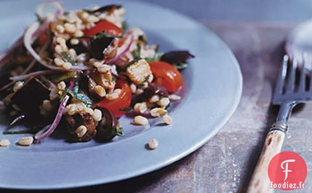 Salade Méditerranéenne d'Aubergines et d'Orge