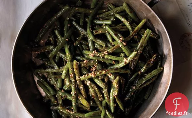 Haricots verts au Benne et au Sorgho