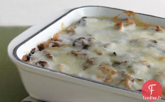 Lasagne de Polenta au Fromage aux Champignons et au Seitan