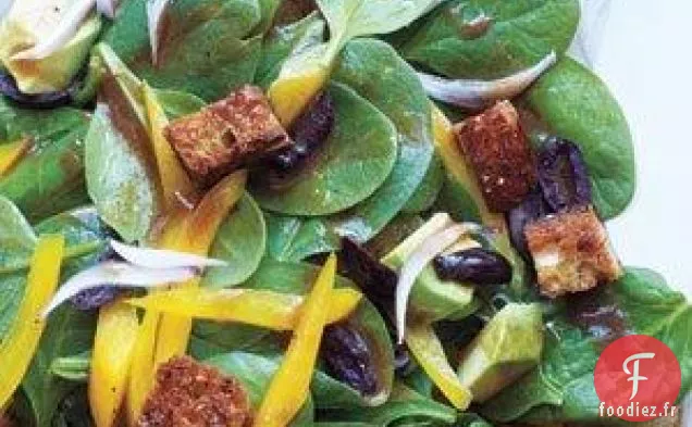 Salade D'Épinards À L'Avocat Et Au Poivre Recette