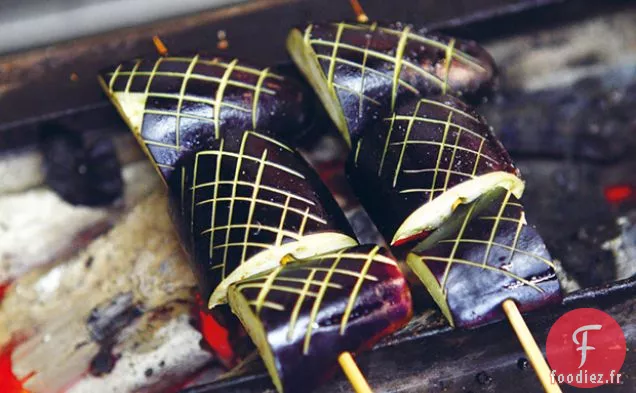 Aubergines Japonaises Grillées Entières au Citron et Sauce Soja