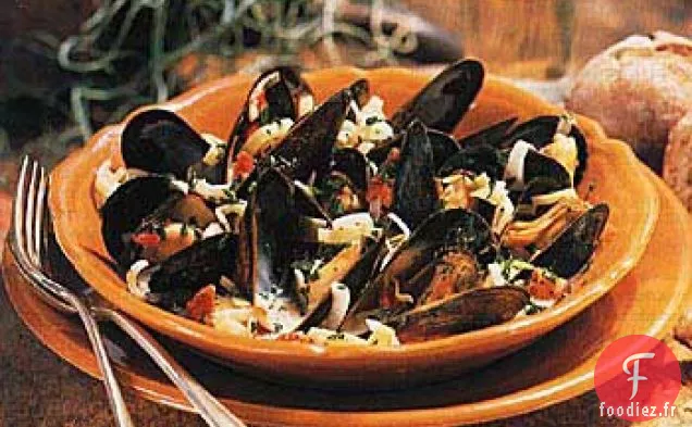 Moules au Pernod et à la Crème