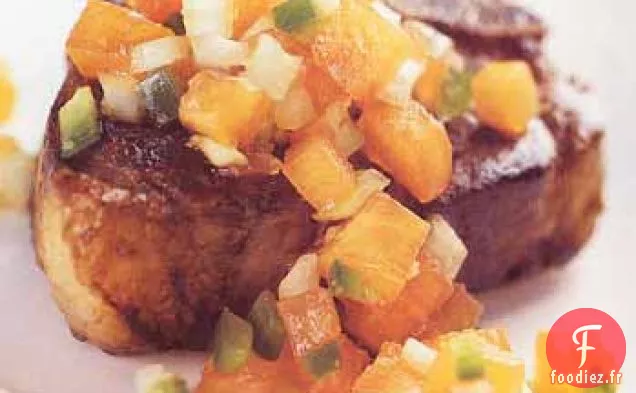 Côtelettes d'Agneau et Chutney de Kaki Frais