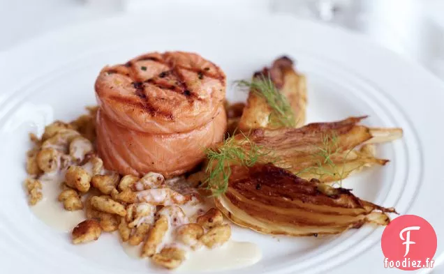 Saumon Grillé au Fenouil et Spaetzle de Moutarde Créole