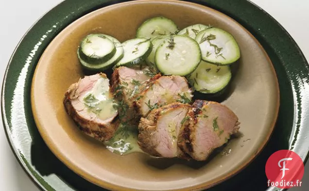 Filet de Porc Grillé à la Sauce Moutarde-Aneth
