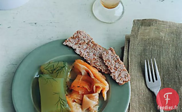 Gravlaks d'Omble Chevalier à la Gelée de Concombre