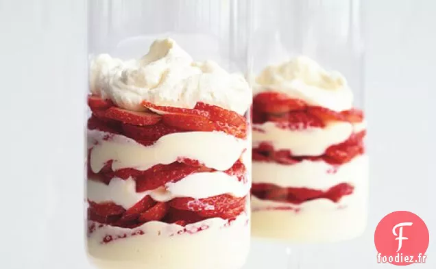 Parfaits Mousse au Citron et Chocolat Blanc aux Fraises