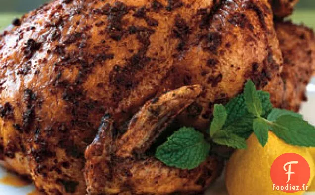 Poulet Bio Rôti aux Épices Marocaines