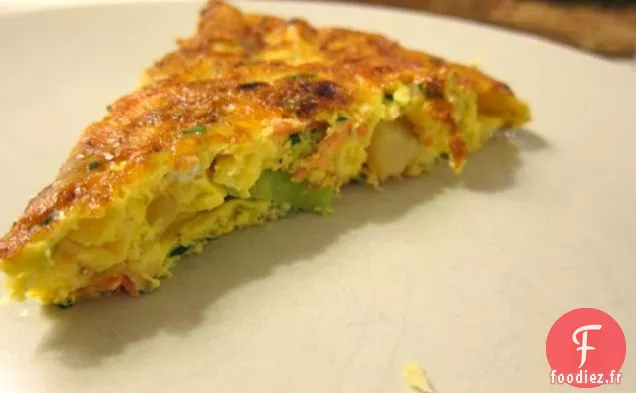 Frittata Aux Poireaux De Pommes De Terre Et Au Saumon