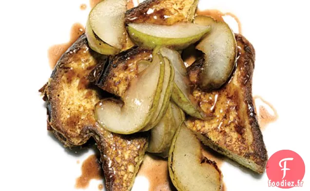 Pain perdu aux Poires et Sauce à la Grenade