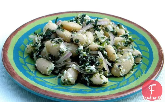 Salade D'Ail, Haricots Blancs Et Épinards
