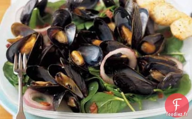 Salade d'Épinards aux Crustacés et au Bacon