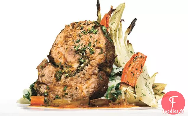 Épaule de Veau Braisée à la Gremolata et Salade Tomate-Olive