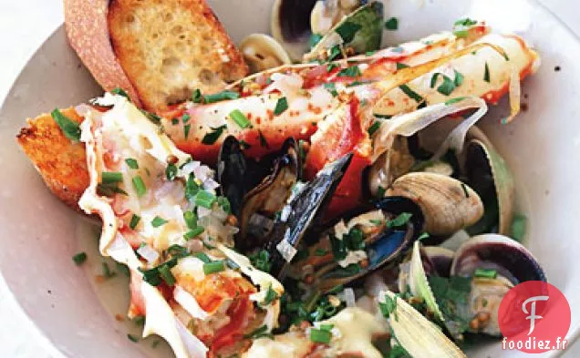 Crustacés rôtis à la Coriandre, au Fenouil et au Citron Meyer