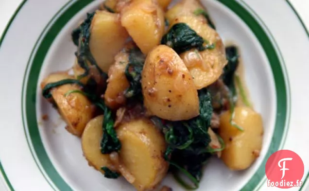 Dîner ce soir: Épinards aux Pommes de Terre Dorées
