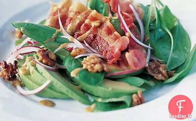 Salade Tiède de Bacon, Avocat et Épinards