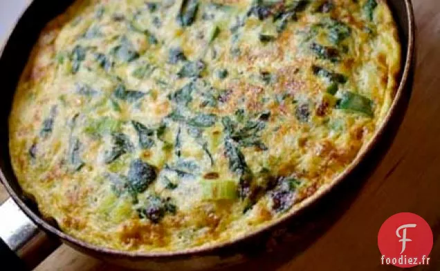 Frittata Simple aux Épinards et à la Ricotta