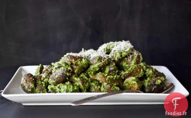 Pommes De Terre Rôties Au Pesto D'Épinards À La Menthe