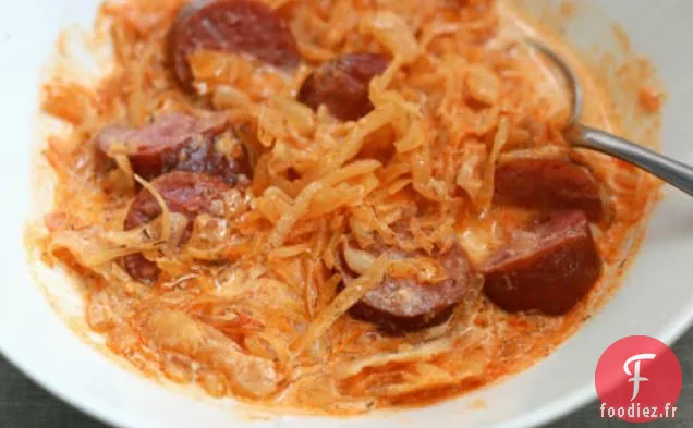 Dîner ce soir: Choucroute et Saucisse Paprikash
