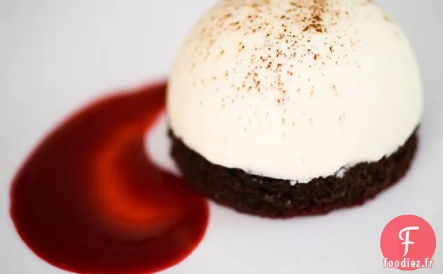 Bombes Mousse Surgelées au Chocolat Blanc et Framboise