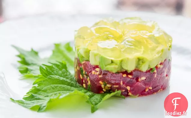 Tartare de Thon à la Gelée de Yuzu