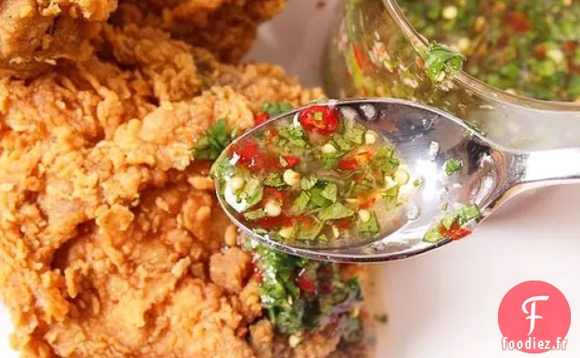 Sauce Chili, Citron Vert et Coriandre à la thaïlandaise