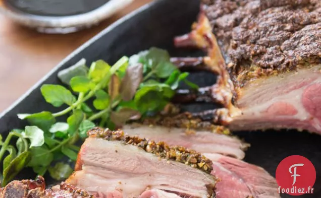 Carré d'Agneau Fumé à la Pistache