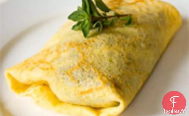 Mangez pour huit Dollars: Crêpes à la Semoule de Maïs, Ragoût de Champignons, Œuf au plat