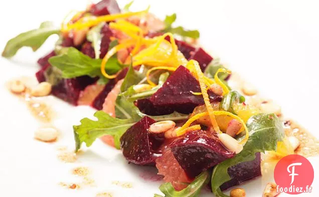 Salade de Betteraves et d'Agrumes avec Vinaigrette aux Pignons de Pin
