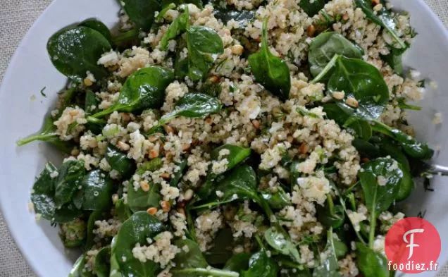 Salade D'Épinards Et De Quinoa À La Feta Et À L'Aneth