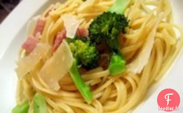 Meat Lite: Spaghettis à l'ail, au Brocoli et au Jambon
