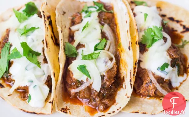 Tacos Vindaloo à l'Agneau et Raita au Concombre