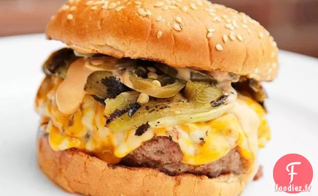 Hamburgers au Fromage au Chili Quadruple