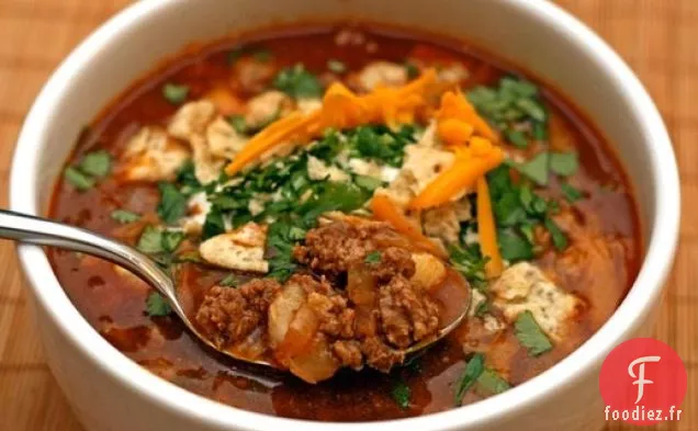 Soupe de Chili à la Dinde avec Hominy