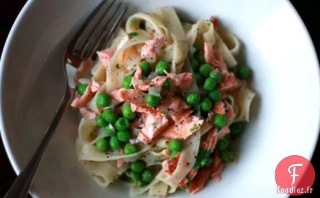 Dîner ce soir : Tagliatelles de Saumon et Pois